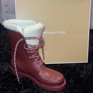 Michael Kors Women's Maroon Winter Boots